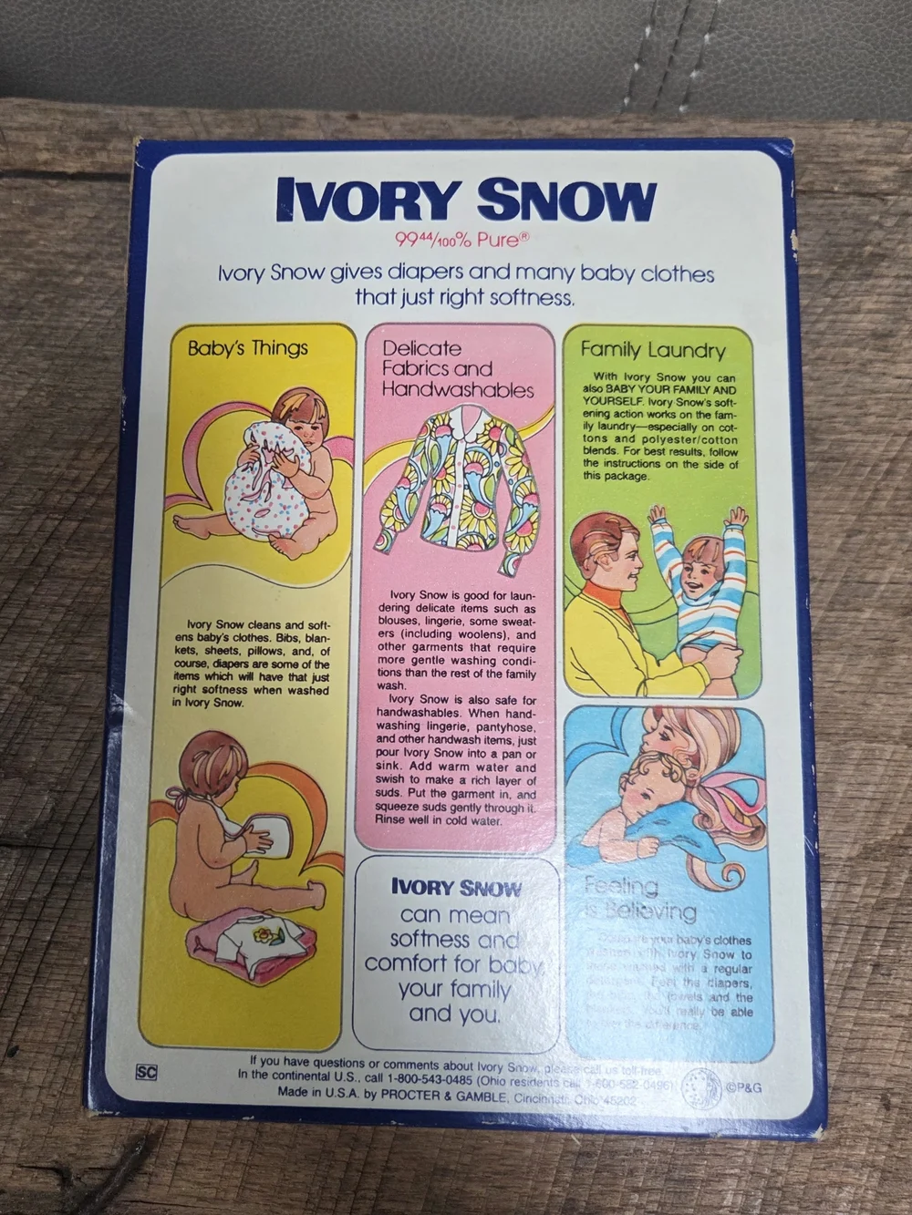 Vintage Rare 1970s IVORY SNOW Box Full Never Used Sealed Advertising Prop Bin TT
